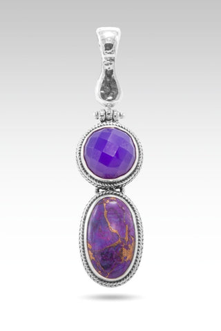 Majestic Peace Pendant II™ in Purple Mohave Kingman Turquoise - Magnetic Enhancer Bail - SARDA™