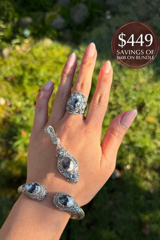 Maker of Heaven Dendritic Opal & Rainbow Moonstone Bundle - Bundle - only found at SARDA™