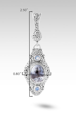 Maker of Heaven Pendant™ in Dendritic Opal & Rainbow Moonstone - Multi Stone - only found at SARDA™