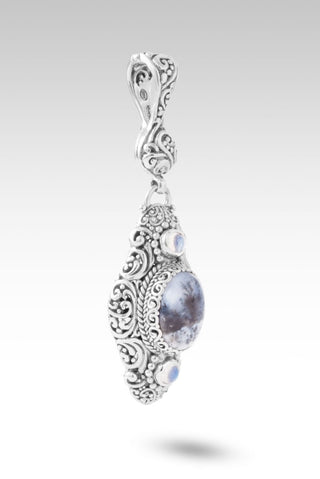 Maker of Heaven Pendant™ in Dendritic Opal & Rainbow Moonstone - Multi Stone - only found at SARDA™