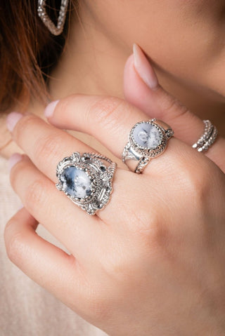 Maker of Heaven Ring II™ in Dendritic Opal - Dinner - only found at SARDA™