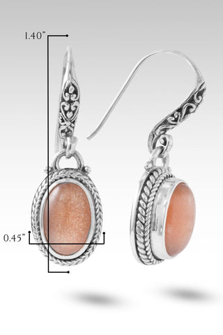 Maker of Stars Earrings™ in Peach Sunstone - Bali Wire - only found at SARDA™