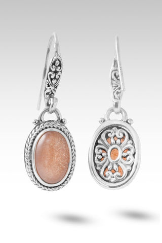 Maker of Stars Earrings™ in Peach Sunstone - Bali Wire - only found at SARDA™