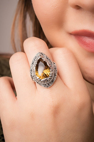 Mercy Saved Me Ring™ in Whiskey Quartz - Dinner - only found at SARDA™