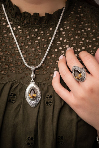 Mercy Saved Me Ring™ in Whiskey Quartz - Dinner - only found at SARDA™