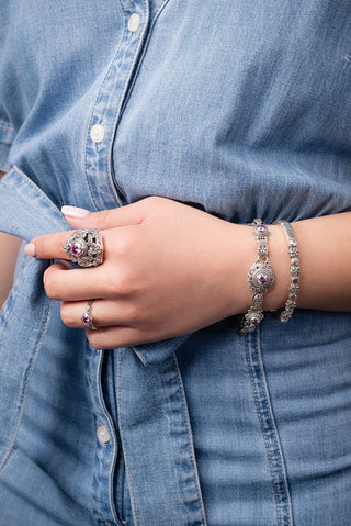 Mercy Will Follow Me Bracelet™ in Perfect Pink Moissanite - Multi Stone - only found at SARDA™