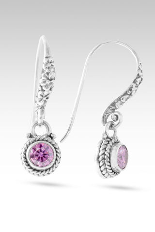 Mercy Will Follow Me Earrings™ in Perfect Pink Moissanite - Bali Wire - only found at SARDA™