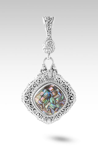 Mercy Will Follow Me Pendant™ in Galaxy Abalone Mosaic - Single Stone - only found at SARDA™
