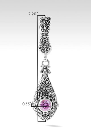 Mercy Will Follow Me Pendant™ in Perfect Pink Moissanite - Single Stone - only found at SARDA™