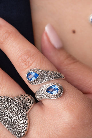 Miracle Worker Ring™ in Royal Bali Blue™ Mystic Topaz - Bypass - only found at SARDA™