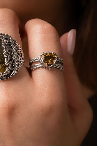 My Goliath's Defeated Ring™ in Golden Cognac Scapolite - Stackable - only found at SARDA™