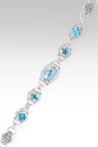 My Love To U Bracelet™ in Arctic Blue Topaz, Swiss Blue Quartz & Bali Breeze™ Mystic Topaz - Multi Stone - only found at SARDA™