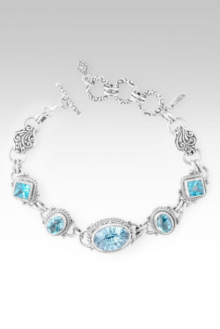 My Love To U Bracelet™ in Arctic Blue Topaz, Swiss Blue Quartz & Bali Breeze™ Mystic Topaz - Multi Stone - only found at SARDA™