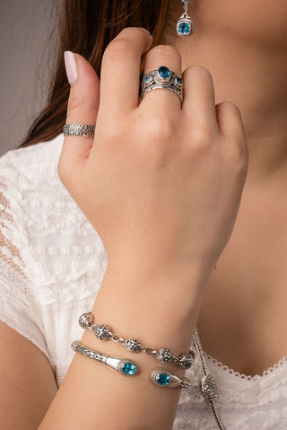 My Redeemer Ring™ in Aqua Blue Quartz - Dinner - only found at SARDA™