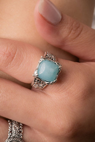 My Redeemer Ring™ in Aqua Blue Quartz - Dinner - only found at SARDA™