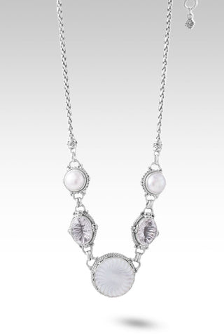 My Strong Tower Necklace™ in White Mother of Pearl, White Quartz & Freshwater Pearl - Multi Stone - only found at SARDA™