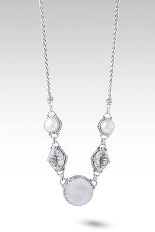 My Strong Tower Necklace™ in White Mother of Pearl, White Quartz & Freshwater Pearl - Multi Stone - only found at SARDA™