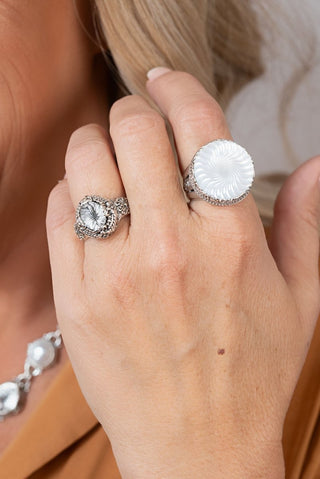 My Strong Tower Ring™ in White Mother of Pearl - Statement - only found at SARDA™