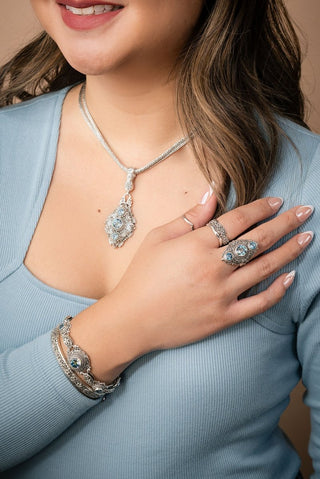 Never Alone Ring™ in Unicorn Dreams™ Mystic Topaz & Swiss Blue Topaz - Statement - only found at SARDA™