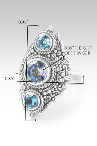 Never Alone Ring™ in Unicorn Dreams™ Mystic Topaz & Swiss Blue Topaz - Statement - only found at SARDA™
