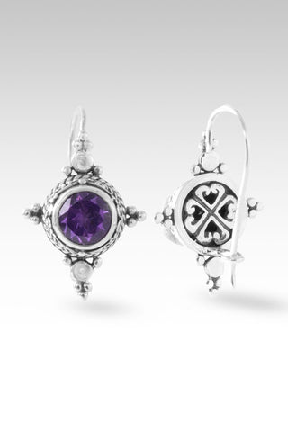 Never Left Behind Earrings™ in Amethyst - Sarda Safety Latch - only found at SARDA™