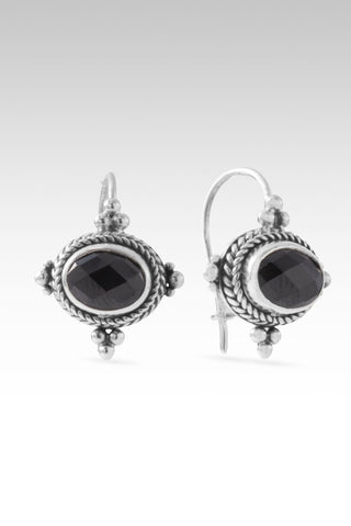 Never Left Behind Earrings™ in Black Spinel - Sarda Safety Latch - only found at SARDA™