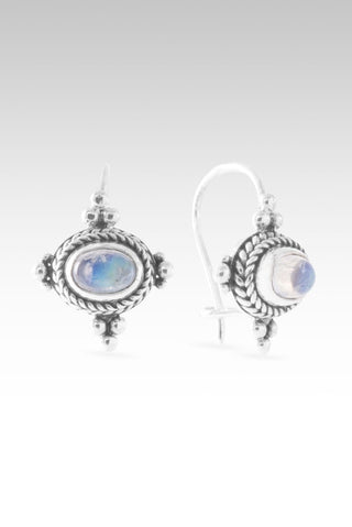 Never Left Behind Earrings™ in Rainbow Moonstone - Sarda Safety Latch - only found at SARDA™