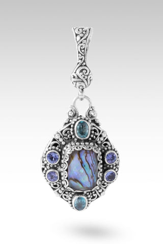Never Lets Me Down Pendant™ in Abalone & Quartz, Blue Zircon & Tanzanite - Multi Stone - only found at SARDA™