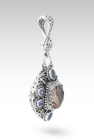 Never Lets Me Down Pendant™ in Abalone & Quartz, Blue Zircon & Tanzanite - Multi Stone - only found at SARDA™