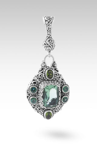 Never Lets Me Down Pendant™ in Green Fluorite, Chrome Diopside & Bali Hai™ Mystic Topaz - Multi Stone - only found at SARDA™