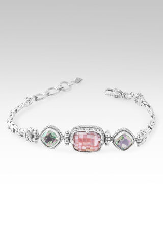 No More Fear Bracelet™ in Pink Mother of Pearl Mosaic & Zero Saturn™ Mystic Quartz - Multi Stone - only found at SARDA™