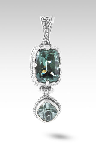 No More Worries Pendant™ in Green Lab Created Quartz & Paraiba Lab Created Spinel - Multi Stone - only found at SARDA™