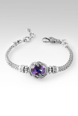 No Need 4 Stressin' Bracelet™ in Bluejay Jazz™ Mystic Quartz - Single Stone - only found at SARDA™