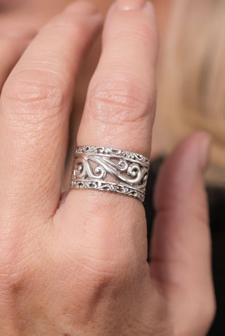 No Weapon Will Prosper Ring™ in Tree of Life & High Polish - Dinner - only found at SARDA™
