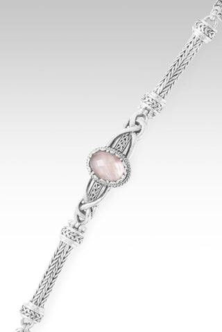 Not My Battle Bracelet™ in Rainbow Champagne Mother of Pearl Quartz - Single Stone - only found at SARDA™