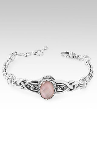 Not My Battle Bracelet™ in Rose Quartz Mother of Pearl - Single Stone - only found at SARDA™