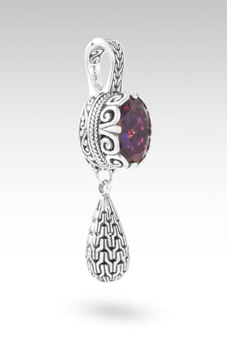 Not My Fight Pendant™ in Raspberry Rouge™ Mystic Quartz - Single Stone - only found at SARDA™