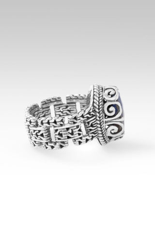 Not Today Satan Ring™ in Blue Grey Sapphire - Dinner - only found at SARDA™