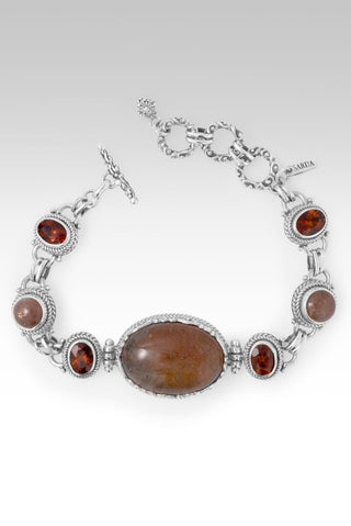 Nothing He Can't Do Bracelet™ in Galaxy Rutilated Quartz, Strawberry Mocha Sunstone & Madeira Citrine - Multi Stone - only found at SARDA™