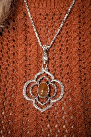 Nothing He Can't Do Pendant™ in Galaxy Rutilated Quartz - Single Stone - only found at SARDA™