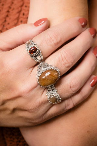 Nothing He Can't Do Ring III™ in Galaxy Rutilated Quartz - Statement - only found at SARDA™