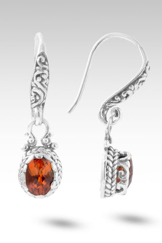 Nothing is Impossible with God Earrings™ in Padparadscha Lab Created Sapphire - Bali Wire - only found at SARDA™