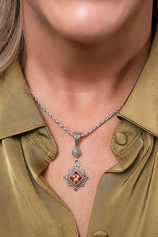Nothing is Impossible with God Pendant™ in Padparadscha Lab Created Sapphire - Single Stone - only found at SARDA™