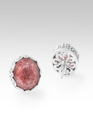 Nothing Stands Against Earrings™ in Strawberry Quartz - Stud - only found at SARDA™