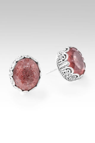 Nothing Stands Against Earrings™ in Strawberry Quartz - Stud - only found at SARDA™