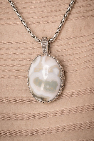 Nothing Stands Against Us Pendant™ in Ocean Jasper - Single Stone - only found at SARDA™