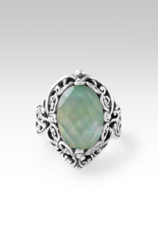 Nothing Stops U Ring™ in Sea Green Chalcedony Mother of Pearl Quartz - Statement - only found at SARDA™