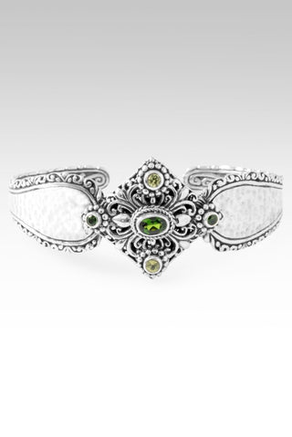 One Cure, One Hope Cuff Bracelet™ in Chrome Diopside & Peridot - Cuff - only found at SARDA™