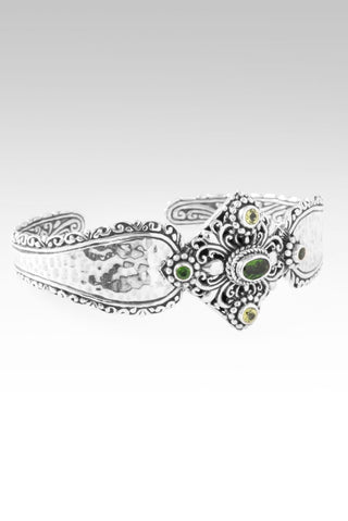 One Cure, One Hope Cuff Bracelet™ in Chrome Diopside & Peridot - Cuff - only found at SARDA™