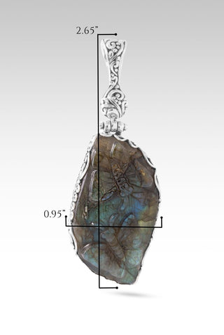 One I Look To Pendant™ in Labradorite & Black Stone - Single Stone - only found at SARDA™